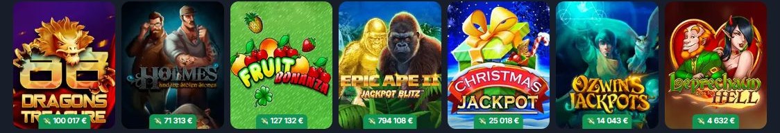 Lootrun Casino: обложки вторых 7 слотов с накопительным джекпотом